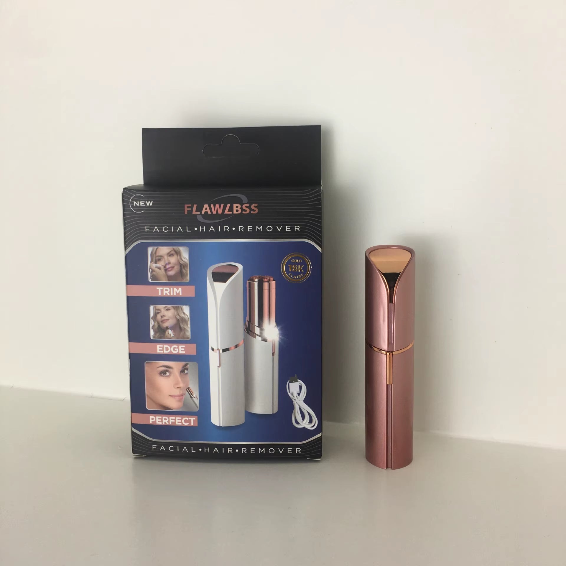 Eyebrow Razor,Facial Hair Removal for Women, (USB Rechargeable), 2 in 1 Eyebrow Trimmer and 100% Painless Hair Remover with Ligh