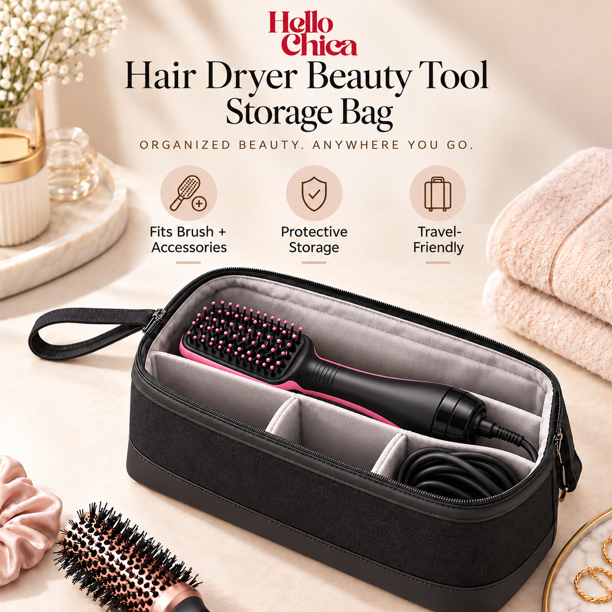 HelloChica - Hair Dryer Travel Bag