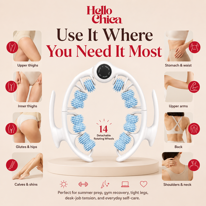 HelloChica GlowRoll Pro - Anti Cellulite Massage Roller
