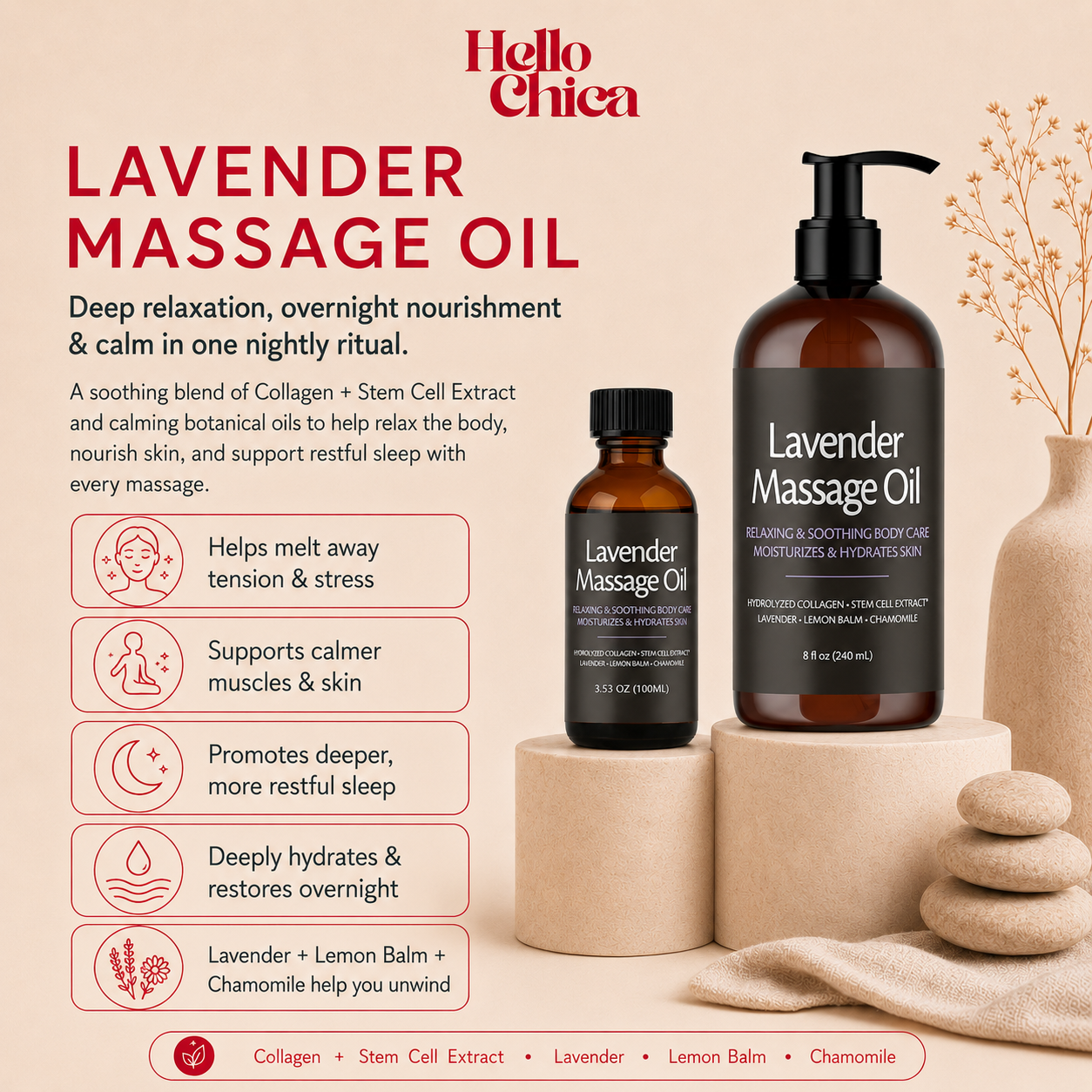 HelloChica Massage Oils