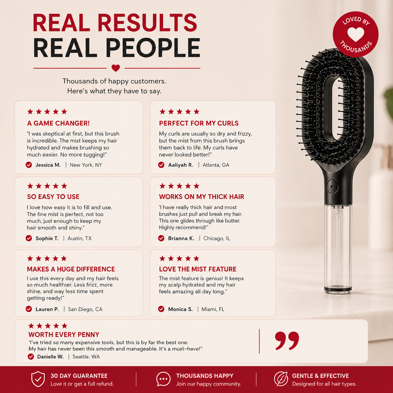 HelloChica Spray & Slay Hair Brush