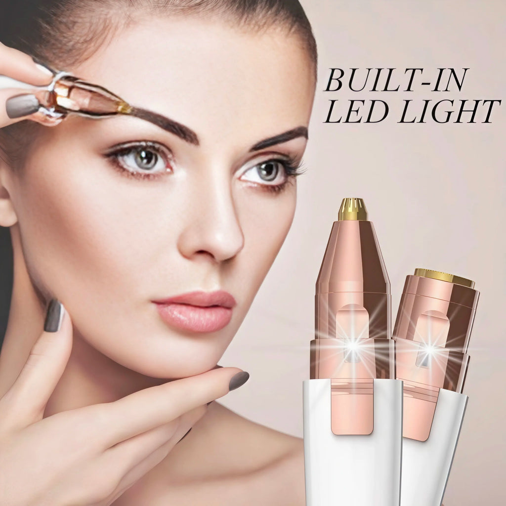 Eyebrow Razor,Facial Hair Removal for Women, (USB Rechargeable), 2 in 1 Eyebrow Trimmer and 100% Painless Hair Remover with Ligh